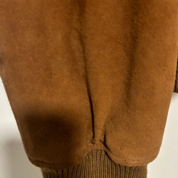 Brooks Brothers Tan/Brown Suede Leather Bomber Jacket - Medium - Picture 16 of 16